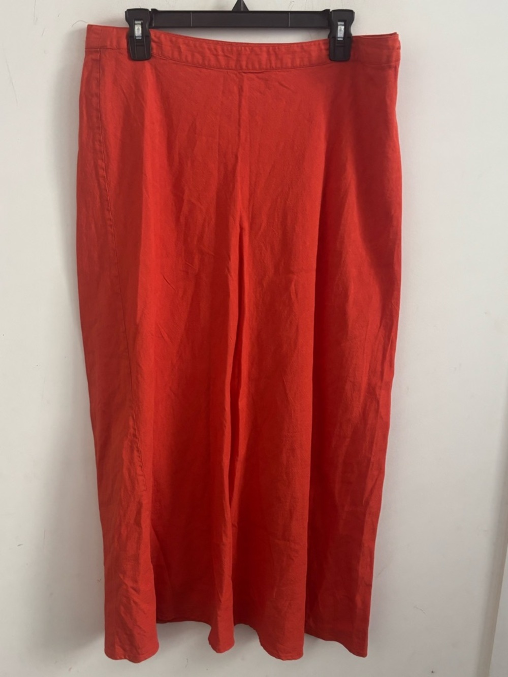 Asheley Stewart Maxi Skirt Linen Blend 14W A-Line Orange Resortwear preppy
